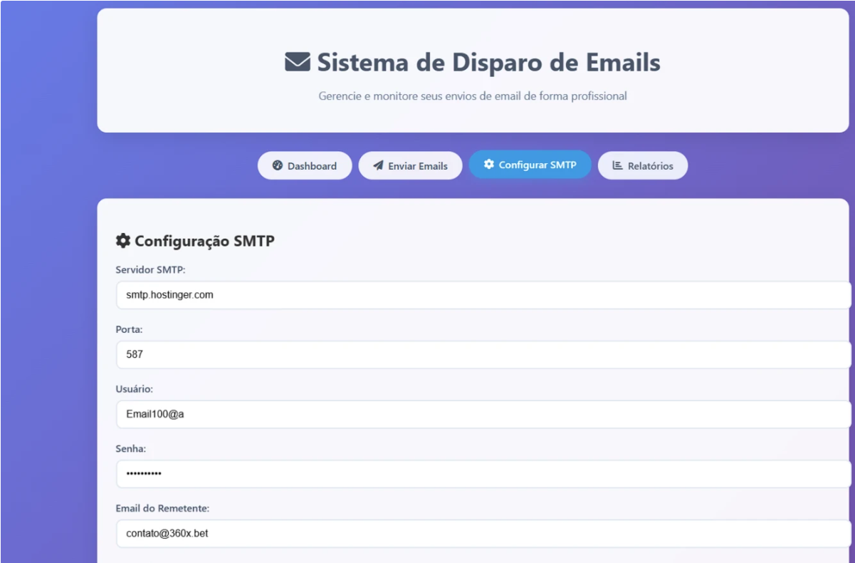 Sistema de Envio em massa de E-mails